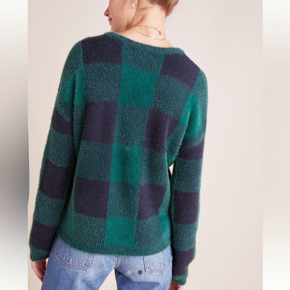 Anthropologie Susan Plaid eyelash sweater - Picture 2 of 10